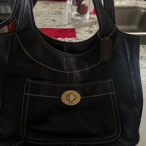 Leather coach bag